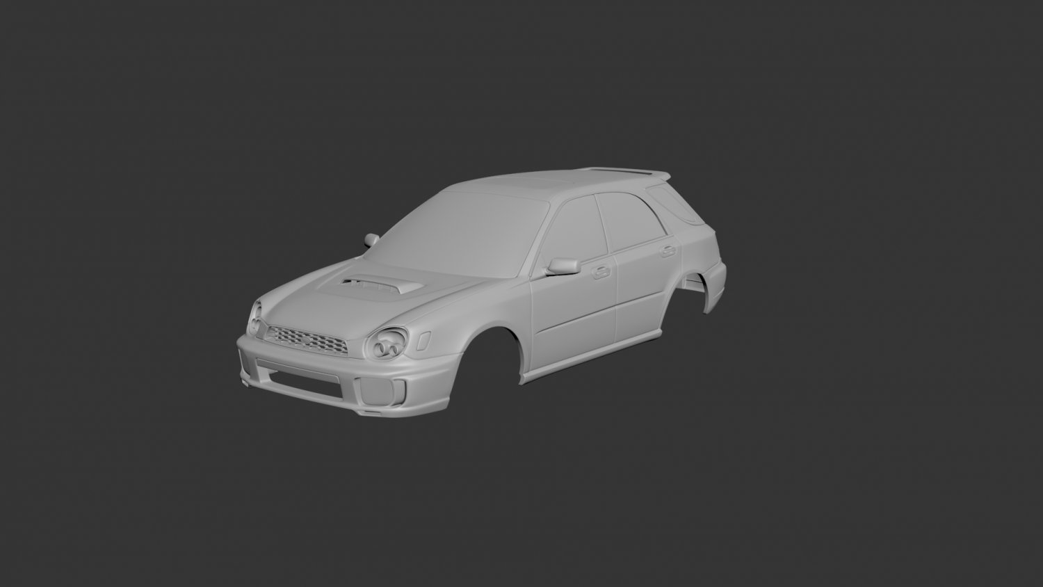 subaru impreza wagon 2000 wrx sti 3d impression modèle in automobile 3dexport voiture voitures loisir auto d'impression conduire rc jouet plastique 110 112 3D print model - Mito3D