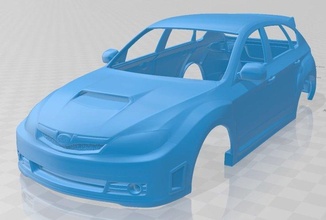 subaru impreza wrx sti 2010 imprimible cuerpo coche vehiculo 3d impresión modelo in automotor 3dexport espacio scalextric tamiya rc miniz pasatiempo micro 3d print model - Mito3D