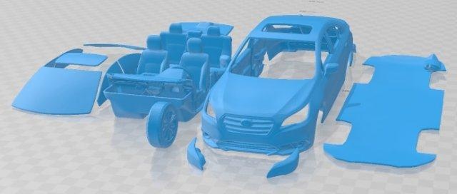 subaru eredità 2014 stampabile macchina settore automobilistico fessura scalextric tamiya rc miniz passatempo micro 3d print model - Mito3D