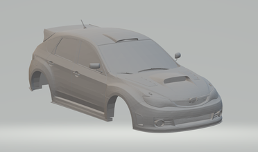 subaru wrx 2009 3d yazdır model in araç 3dexport slotcar yuva döküm sıcak tekerlekler hızlı öfkeli süper arabalar scx rc wrc ralli empreza 3d print model - Mito3D
