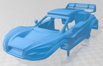 subaru xtrek dakar imprimível corpo carro 3d impressão modelo in automotivo 3dexport fenda escalextrico tamiya rc miniz passatempo micro rastejante 3d print model - Mito3D