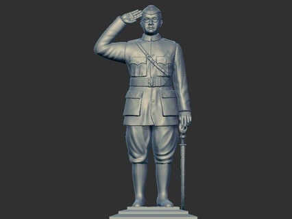 hachage Chandra bose sculpture art conception statue personnage Dieu Ganesha Bouddha politicien figure jouet figurine intérieur 3d print model - Mito3D