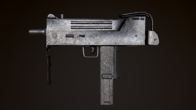 metralleta pistola mac 10 3d print model - Mito3D