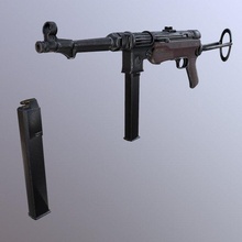 submachine mp 38 40 3d model in guns 3dexport mp38 mp40 war machine bundeswehr pbr german ww2 wehrmacht battle fight defense guard protection metal military army nazi 3d print model - Mito3D