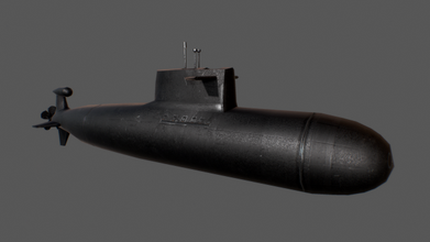 sottomarino 3d modello in 3dexport russia moto d'acqua militare barca mare oceano nucleare irreale 941 akula sovietico balistico ottano guerra trasporto classe pbr ue4 3d print model - Mito3D