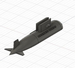 submarino desktop negócio titular do cartão de negócios nuclear modelo 3d impressão a arte área trabalho secretária topo gadget 3d print model - Mito3D