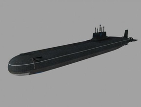 submarino nuclear amanecer embarcación guerra 3d print model - Mito3D