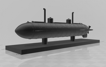 submarino toro peru 1880 imprimível modelo 3d impressão in 3dexport guerra pacífico 3d print model - Mito3D