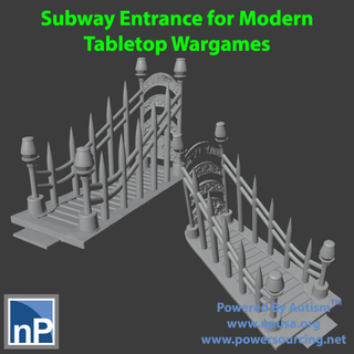 subway entrance modern wargames free game accessories underground metro marvel crisis protocol tabletop wargame 3d print model - Mito3D