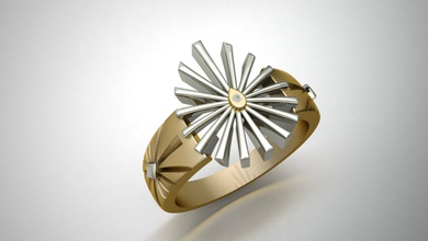 güneş ışınları kutsal 3d yazıcı modeli yüzük mücevher mücevherleri princesscut elmas altın takı Gümüş yazdırılabilir gem cnc 3dprintable lüks düğün metalik platin parlayan emerals 3d print model - Mito3D
