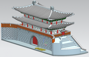 sungnyemun namdaemun seoul korea gate joseon dynasty sjh miniature 3d print model - Mito3D