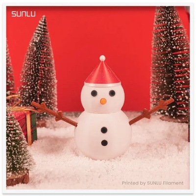 sunlu snowman free 3d print model in 3dexport pla filament chrismas snowmaneyel 3d print model - Mito3D