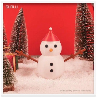 sunlu monigote nieve gratis pla filamento Navidad muñeco 3d print model - Mito3D