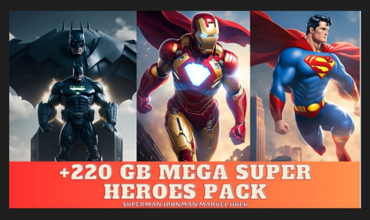 super hero mega pack includes 220 gbhundreds superhero files 3d stl monsters & creatures marvel superheroes character modeling 3dprint 3dmodel printed digitaly 3dprintable stlmodel stl-file 3d print model - Mito3D