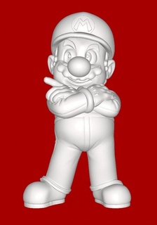 super Mario uomo super Mario 3d print model - Mito3D
