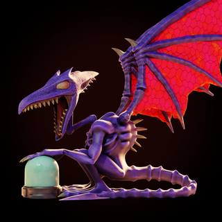 super metroid Ridley figurines samus Jeu impression figurine sci dragon extraterrestre miniature nintendo commutateur snes rétro 3d print model - Mito3D
