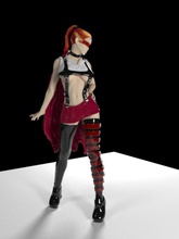 süper kırmızı binme başlık 3d yazdır model in kadın 3dexport vücudu female figure kapşon comic art costume komik vesika 3d print model - Mito3D