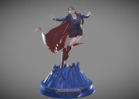 Super Mädchen Frau Heldin Held Übermensch Statue Zahl Kunst Skulpturen Modellagem dc Kap Skulptur Sammlerstücke Miniaturen Comics 3d print model - Mito3D