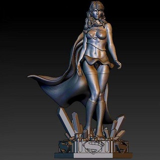 supergirl figura mulher heroína super herói menina Super homen estátua arte esculturas modelagem dc capa escultura colecionáveis miniaturas histórias quadrinhos 3d print model - Mito3D