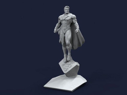 superhombre hombre estatua justicia liga superhéroe batman héroe escultura dc Kent arte fan Clark Arte esculturas historietas dibujos animados 3d print model - Mito3D