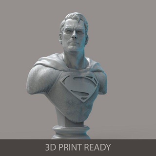 superman bust man style statue justice league superhero batman hero sculpture dc fanart art sculptures comics cartoon 3d print model - Mito3D