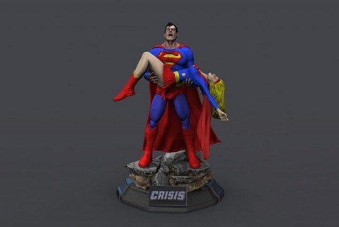 Süpermen kriz adam kız heykel adalet lig süper kahraman batman komik x Men merak etmek Sanat heykeller Kadın karikatür çizgi roman 3d print model - Mito3D