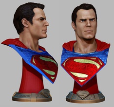 superman henri caverne 3d impression modèle in figurines 3dexport ligue justice batman superman homme 39 acier dc bande dessinée escultura figura 3d print model - Mito3D