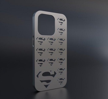 superuomo i phone 14 pro Astuccio guaina Telefono casi case metallo plastica pacco Mela supereroe supe tema iphone 3d print model - Mito3D