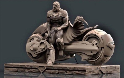 superman moto man statue justice league superhero batman hero sculpture dc kent fanart clark art sculptures comics cartoon 3d print model - Mito3D