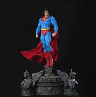Superman prêt impression homme Superman statue Justice ligue super héros batman bandes dessinées héros dc sculpture dessin animé BD art sculpture femme fille merveille art sculptures 3d print model - Mito3D