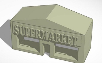 supermarkt 3d modell skulptur 3dexport architektur arquitectura 3d print model - Mito3D
