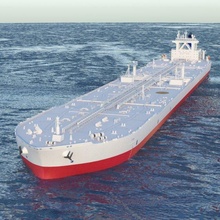 supertanker 3d modell kommerziell 3dexport öl tanker schiff rohöl träger ultra large transport benzin industrie ladung boot sendung fracht ozean lager 3d print model - Mito3D