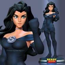 femme formidable stylisé Super Girl bande dessinée 3dprint 3dprinting statue 3d print model - Mito3D
