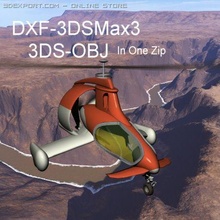 suprgyro micro ultraligero ultra giroscopio concepto movimiento aeronave diseño 3d print model - Mito3D