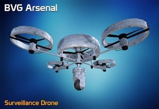 surveillance drone 3d modèle in hélicoptère 3dexport caméra éloigné unité machine guerre reconnaissance espionnage robot hélice rotor avion 3d print model - Mito3D