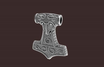 suspension hammer vvv forest protection seal gold silver wax plastic beauty jewelry 3d print model - Mito3D