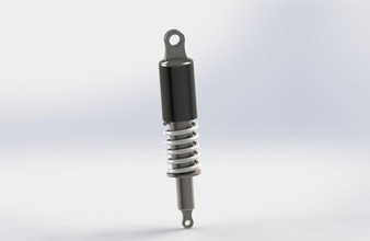 suspension shock absorber engineering mechanical spring cylinder reciprocating compress 3d print model - Mito3D