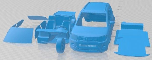 suzuki Ignis 2021 imprimible coche vehiculo automotor espacio scalextric Tamiya rc miniz pasatiempo micro 3d print model - Mito3D