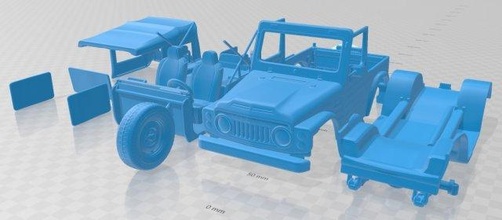 suzuki jimny 1977 imprimable voiture 3d impression modèle in automobile 3dexport fente scalextric tamiya rc miniz loisir micro robot d'exploration 3d print model - Mito3D