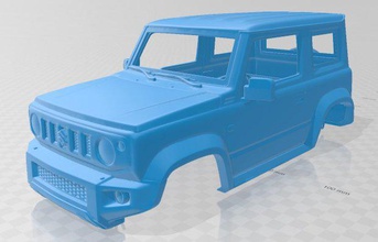 suzuki jimny sierra 2019 printable body car 3d print model in automotive 3dexport slot scalextric tamiya rc hobby crawler 3d print model - Mito3D