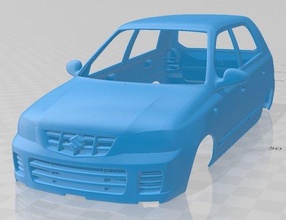 suzuki maruti Alto 2012 stampabile corpo macchina fessura scalextric tamiya rc miniz passatempo micro 3d print model - Mito3D