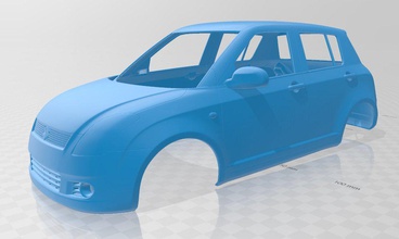 suzuki rápido imprimible cuerpo coche vehiculo 3d impresión modelo in automotor 3dexport espacio scalextric tamiya rc miniz 1 10 32 24 3d print model - Mito3D