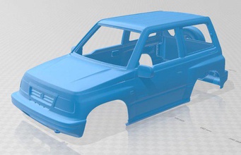 suzuki vitara 1989 imprimable corps voiture 3d impression modèle in automobile 3dexport fente scalextric tamiya rc miniz loisir micro robot d'exploration 3d print model - Mito3D