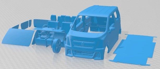 suzuki vagón mantarraya híbrido 2021 imprimible coche vehiculo automotor espacio scalextric Tamiya rc miniz pasatiempo micro fundido presión 3d print model - Mito3D
