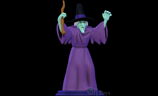 Sumpf Hexe Scooby doo Frau weiblich Halloween Magie Zauberstab Hut alt 3d print model - Mito3D