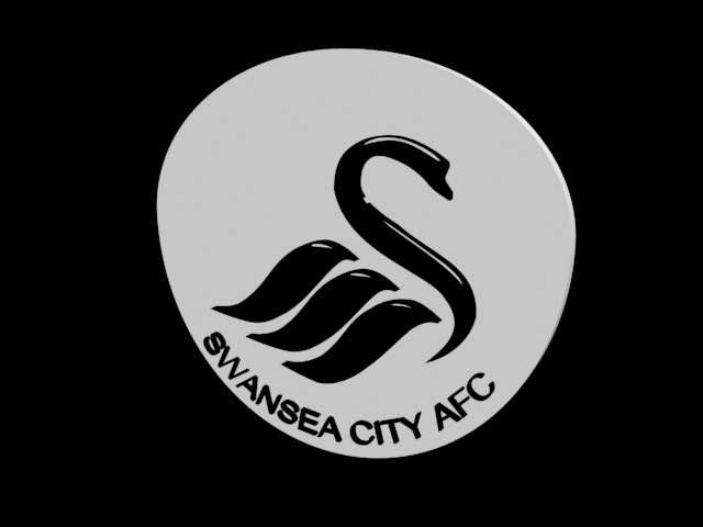 swansea city afc epl futebol inglês logotipo emblema moeda escudos 3D print model - Mito3D