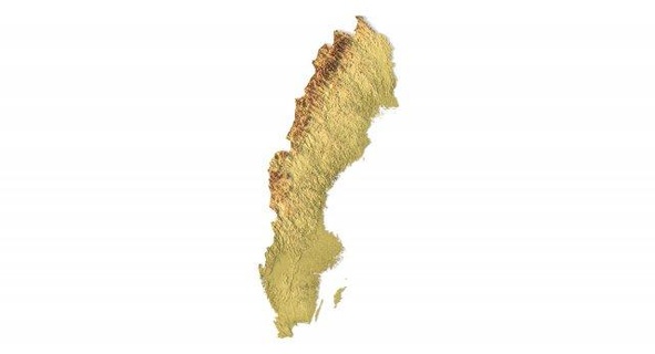 sweden stl terrain map landscape country relief geography continent mountain earth 3d print model - Mito3D