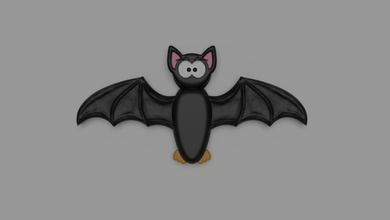 sweet bat cute funny cartoon cool toy plastic fun interior deco statue desk keychain face mouse fly wing wings night bird 3d print model - Mito3D