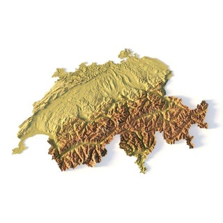 Schweiz stl 3d drucken Modell Terrain Karte Landschaft Land Linderung Geographie Kontinent Berg Erde 3d print model - Mito3D