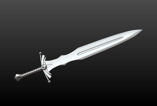 sword blade weapon arm armory 3d print model - Mito3D